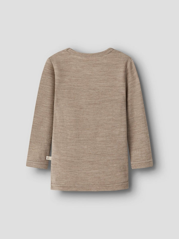 Lil Atelier Mini NILO SLIM Ullgenser - Sepia Tint | Melange | Torgunns Barneklær AS