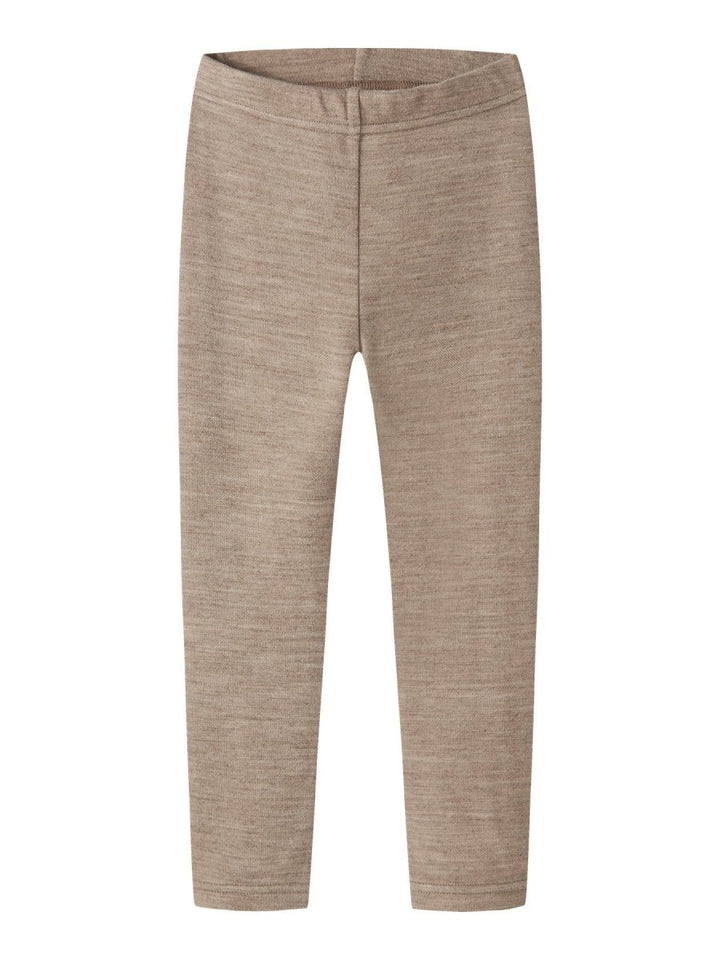 Lil Atelier Mini NILO SLIM Ullleggings - Sepia Tint | Melange | Torgunns Barneklær AS