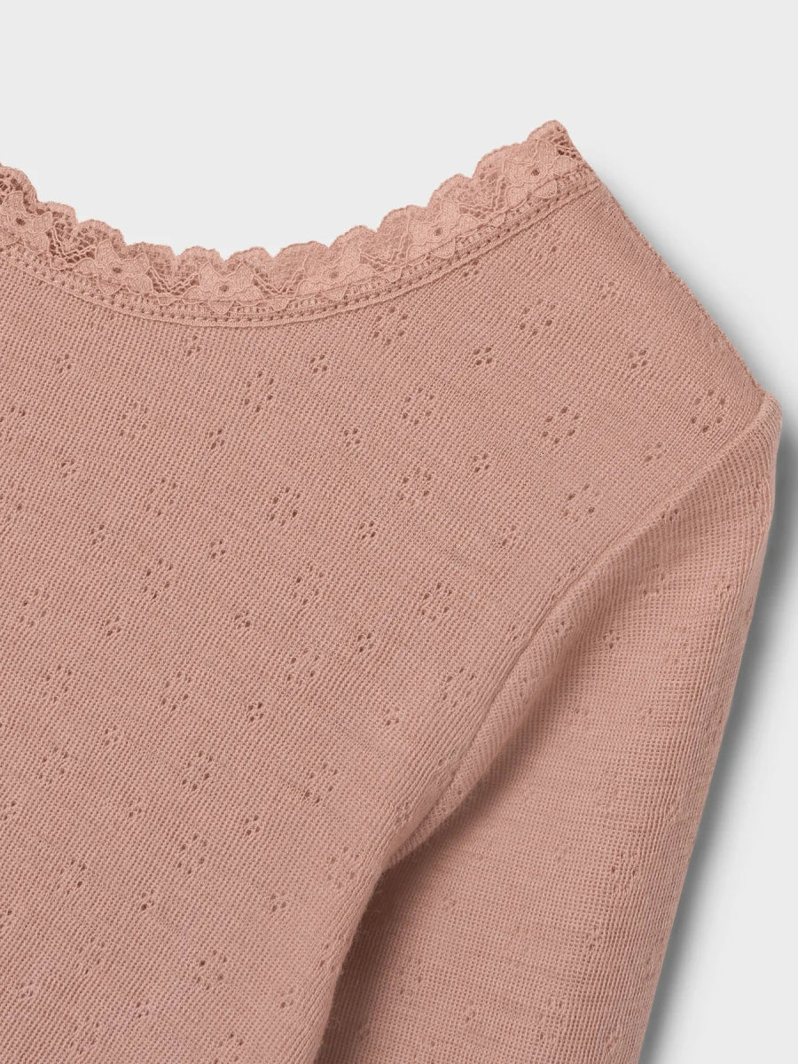 Lil' Atelier Mini NOEL NAB WOOL LS SLIM TOP - Roebuck | Torgunns Barneklær AS