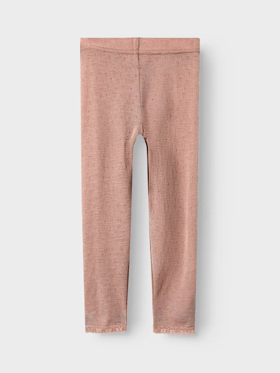 Lil' Atelier Mini NOEL NAB WOOL SLIM LEGGING - Roebuck | Torgunns Barneklær AS