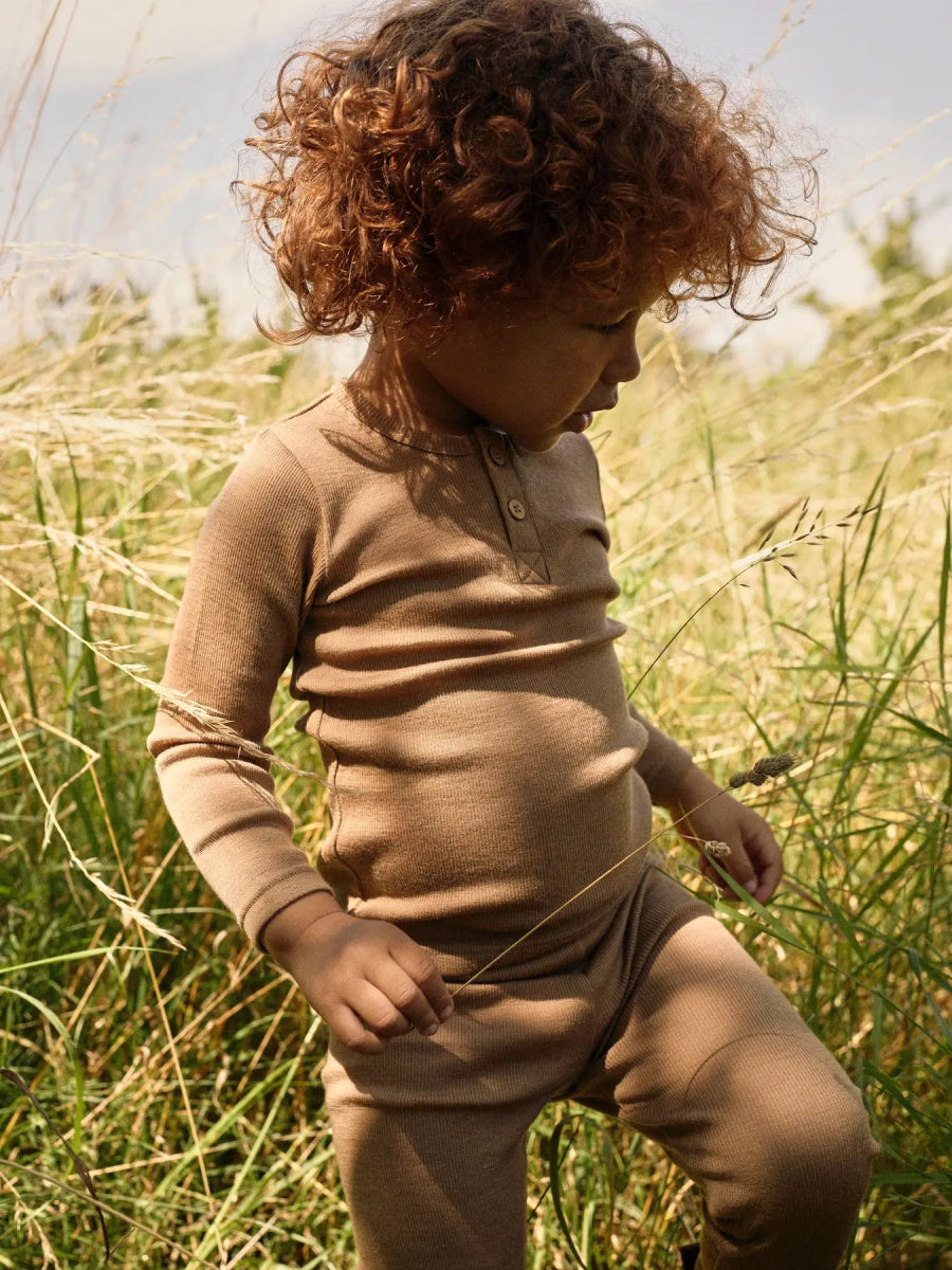 Lil' Atelier Mini NOEL NEB WOOL LS SLIM TOP - Tigers Eye | Torgunns Barneklær AS