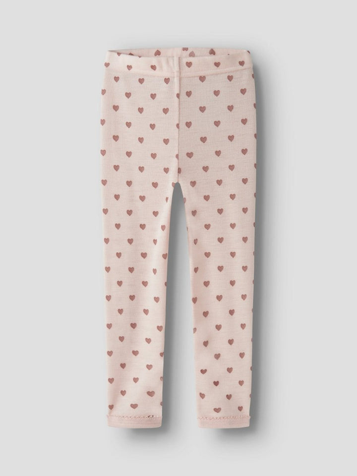 Lil Atelier Mini NOEL NIA Ull Leggings - Morganite | Heart | Torgunns Barneklær AS