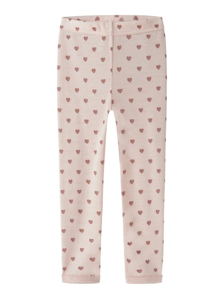 Lil Atelier Mini NOEL NIA Ull Leggings - Morganite | Heart | Torgunns Barneklær AS