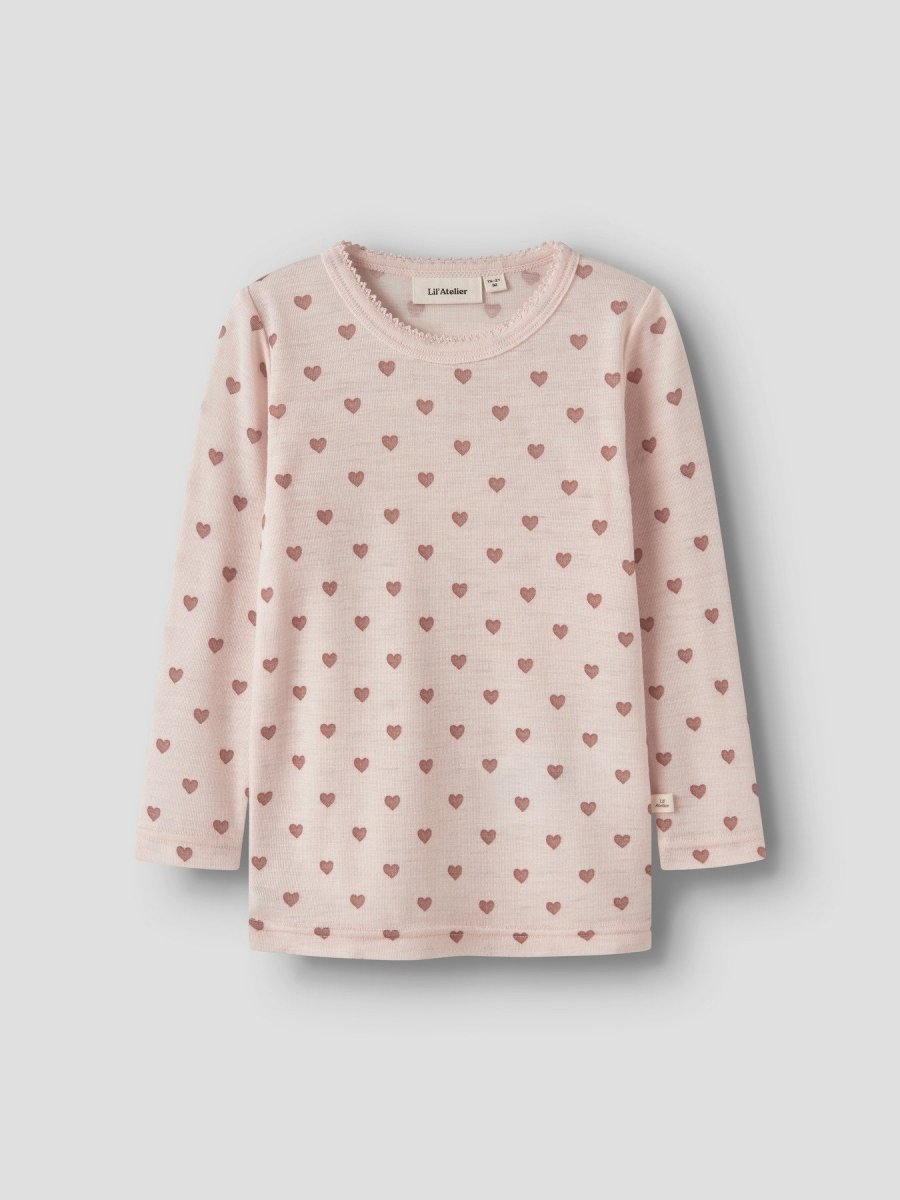 Lil Atelier Mini NOEL NIA Ullgenser - Morganite | Heart | Torgunns Barneklær AS