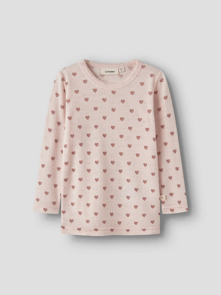 Lil Atelier Mini NOEL NIA Ullgenser - Morganite | Heart | Torgunns Barneklær AS