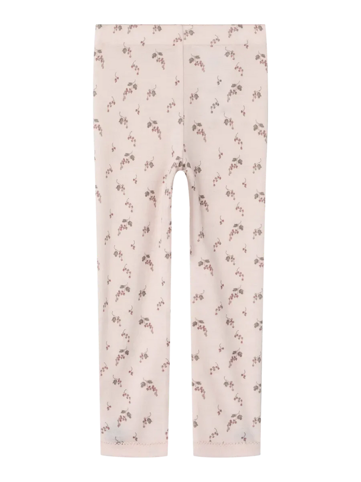 Myke barneleggings med bærprint, perfekt for spedbarn og småbarn 0-8 år
