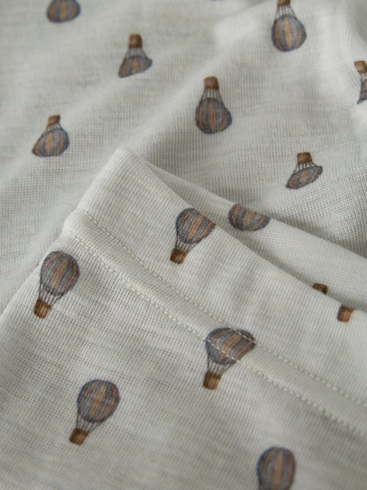 Lil Atelier Mini NOEL NOR Ull Leggings - Oyster Mushroom | Airballoon | Torgunns Barneklær AS