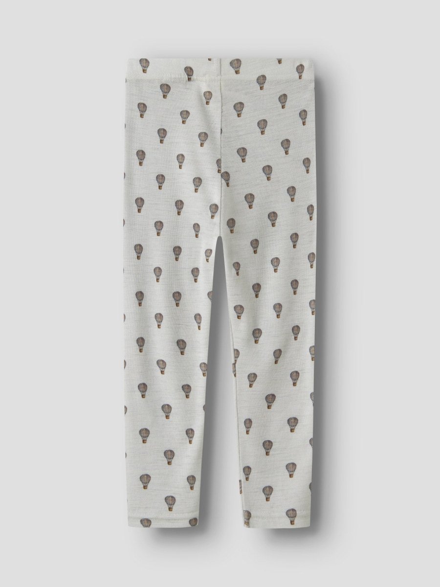 Lil Atelier Mini NOEL NOR Ull Leggings - Oyster Mushroom | Airballoon | Torgunns Barneklær AS