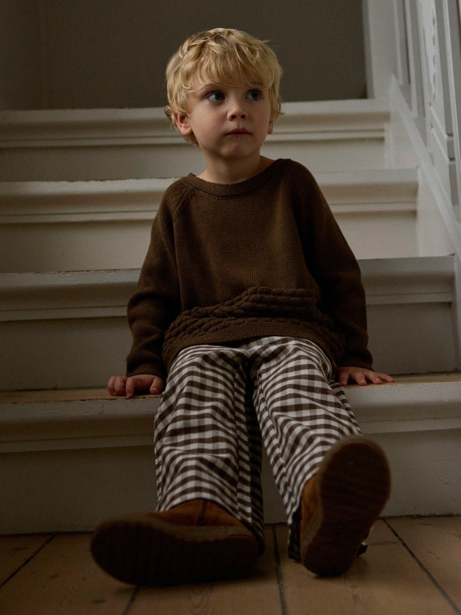 Lil' Atelier Mini NOKI WIDE PANT - Teak | Torgunns Barneklær AS
