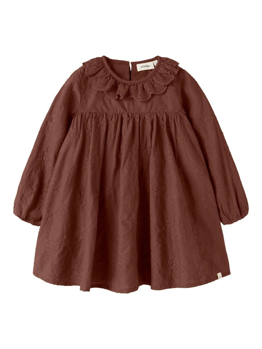 Lil' Atelier Mini NOPA LS LOOSE DRESS - Mahogany | Torgunns Barneklær AS