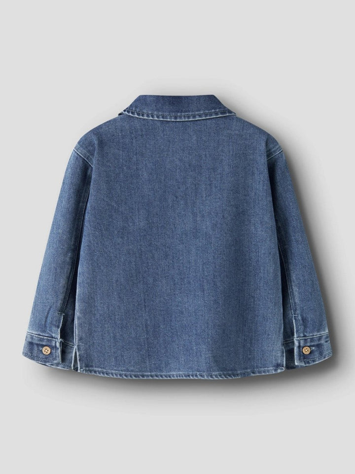 Lil’ Atelier Mini OBELLO denim overshirt – Dark Blue Denim | Torgunns Barneklær AS
