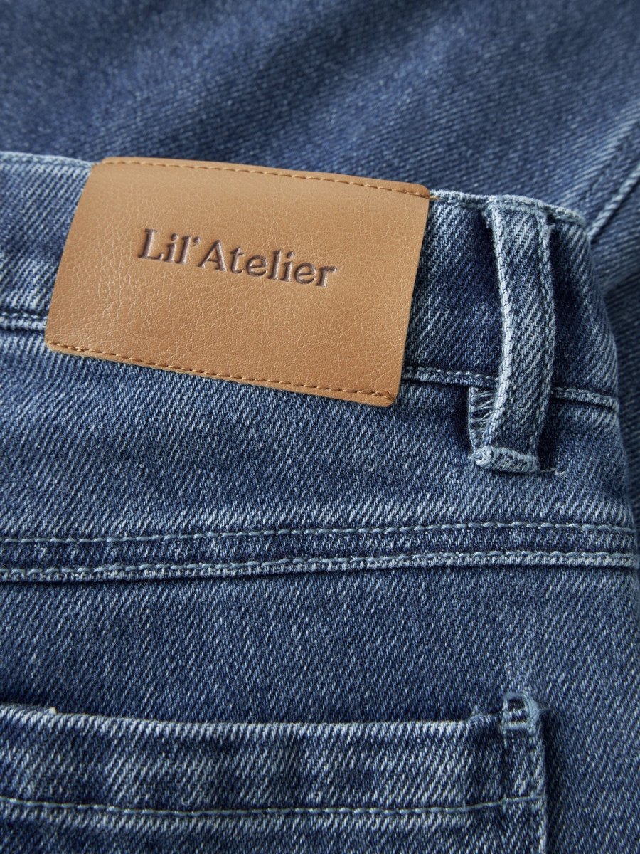 Lil' Atelier Mini OBELLO WIDE JEANS - Dark Blue Denim | Torgunns Barneklær AS