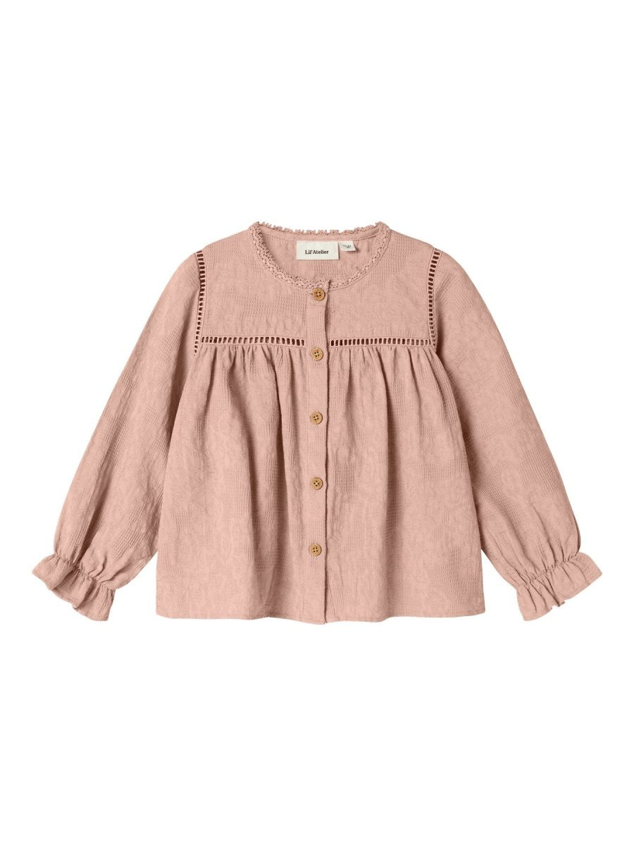 Lil' Atelier Mini OFIRA LS LOOSE SHIRT - Cameo Rose | Torgunns Barneklær AS