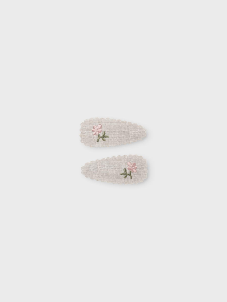 Lil' Atelier MINI OLALA 2PK HAIR CLIPS - Shadow Gray | Torgunns Barneklær AS