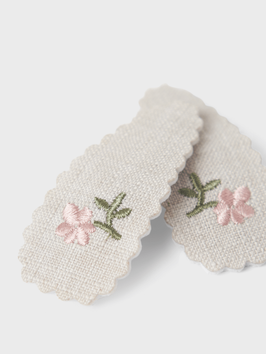Lil' Atelier MINI OLALA 2PK HAIR CLIPS - Shadow Gray | Torgunns Barneklær AS