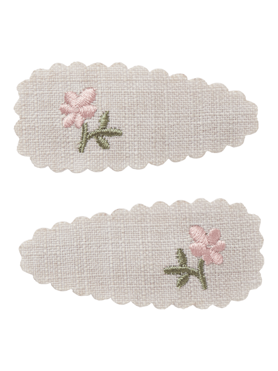 Lil' Atelier MINI OLALA 2PK HAIR CLIPS - Shadow Gray | Torgunns Barneklær AS