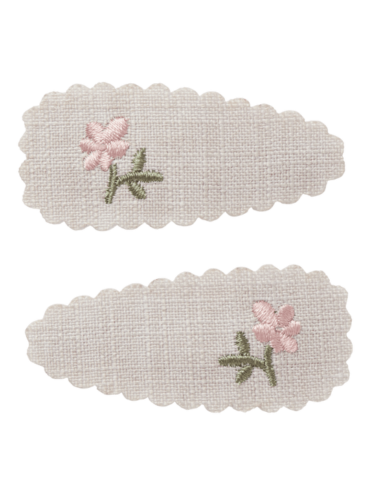 Lil' Atelier MINI OLALA 2PK HAIR CLIPS - Shadow Gray | Torgunns Barneklær AS