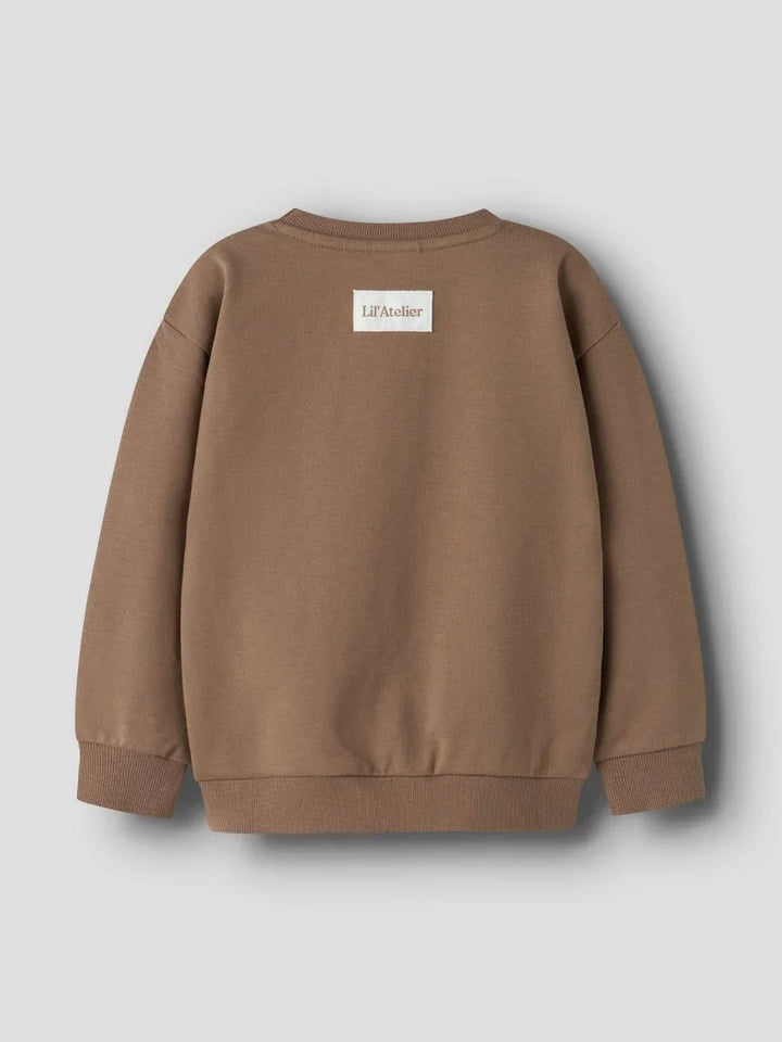 Lil Atelier Mini OMAS LOOSE SWEAT - Coca Mocha | Torgunns Barneklær AS