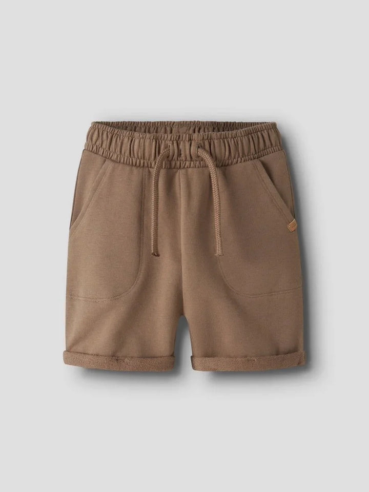 Lil Atelier Mini OMAS sweatshorts - Coca Mocha | Torgunns Barneklær AS