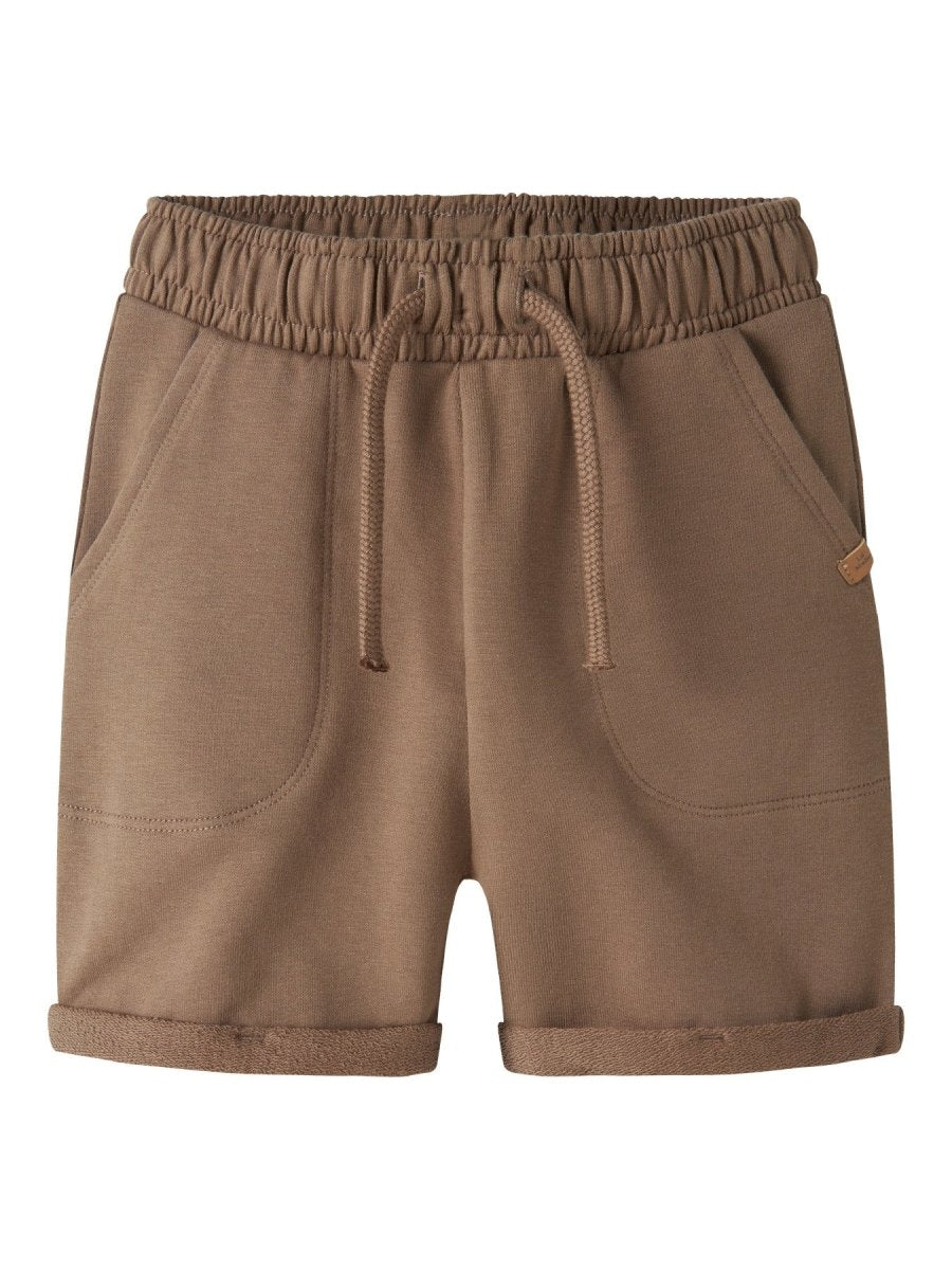 Lil Atelier Mini OMAS sweatshorts - Coca Mocha | Torgunns Barneklær AS