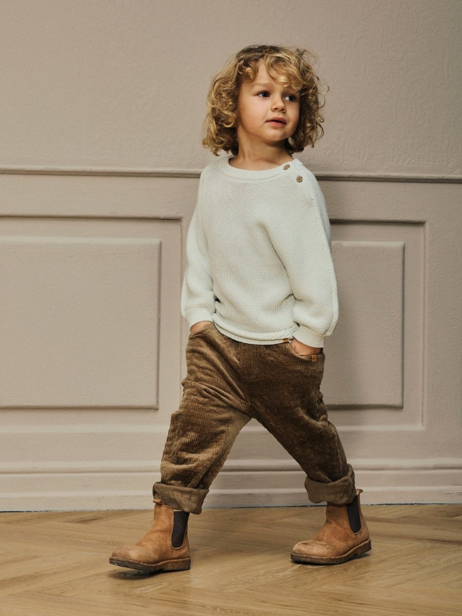 Lil' Atelier Mini OSMUND LOOSE CORD PANT - Sepia Tint | Torgunns Barneklær AS