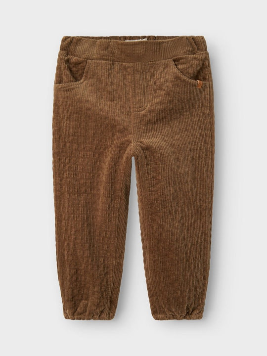 Lil' Atelier Mini OSMUND LOOSE CORD PANT - Sepia Tint | Torgunns Barneklær AS