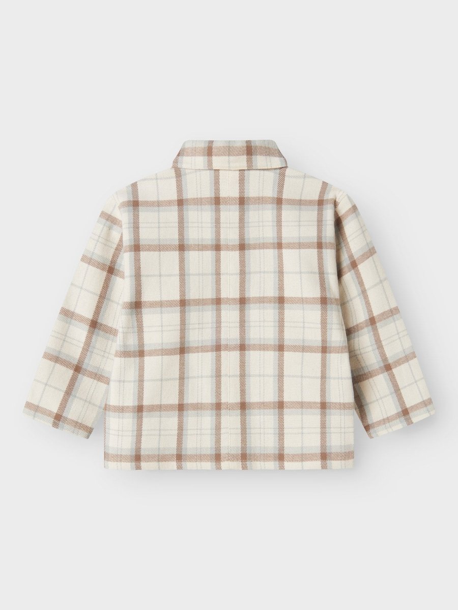 Lil' Atelier Mini OTIS LS LOOSE SHIRT JACKET - Turtledove | Torgunns Barneklær AS