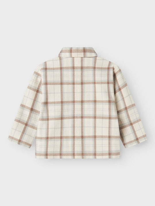 Lil' Atelier Mini OTIS LS LOOSE SHIRT JACKET - Turtledove | Torgunns Barneklær AS