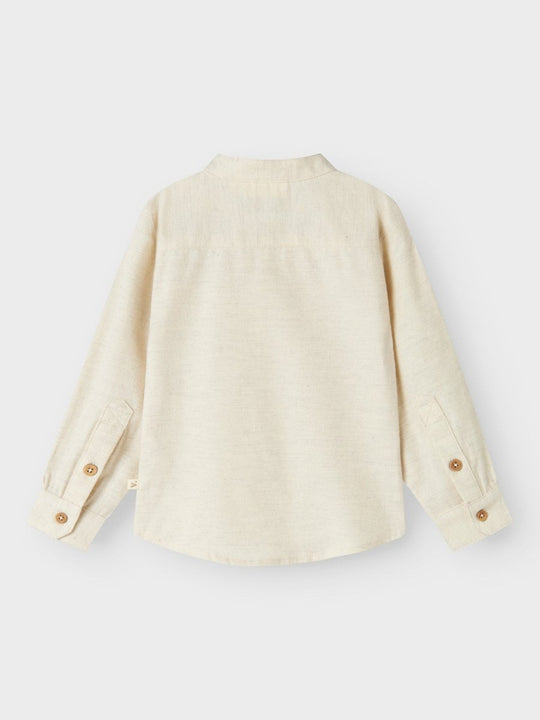 Lil' Atelier Mini OTTO LS SHIRT - Turtledove | Torgunns Barneklær AS