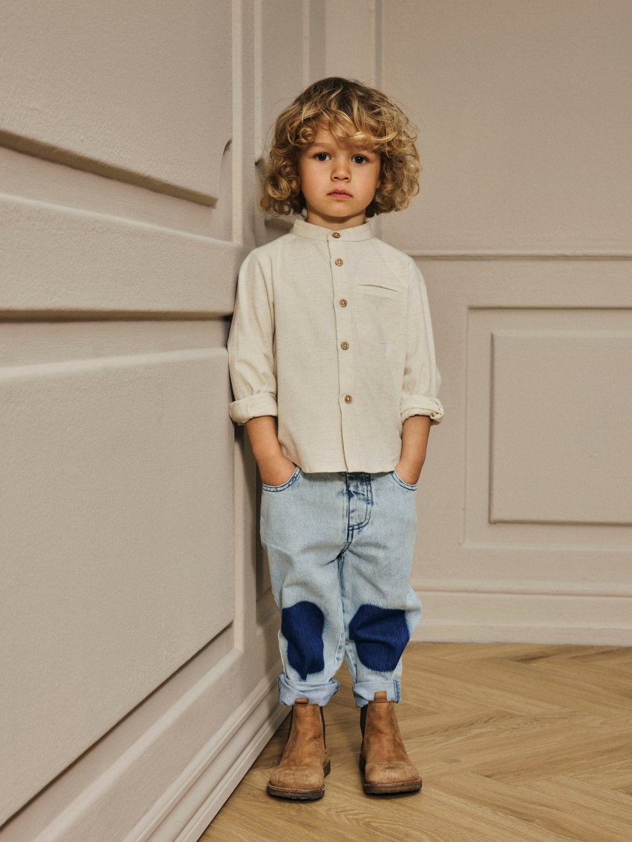 Lil' Atelier Mini OTTO LS SHIRT - Turtledove | Torgunns Barneklær AS