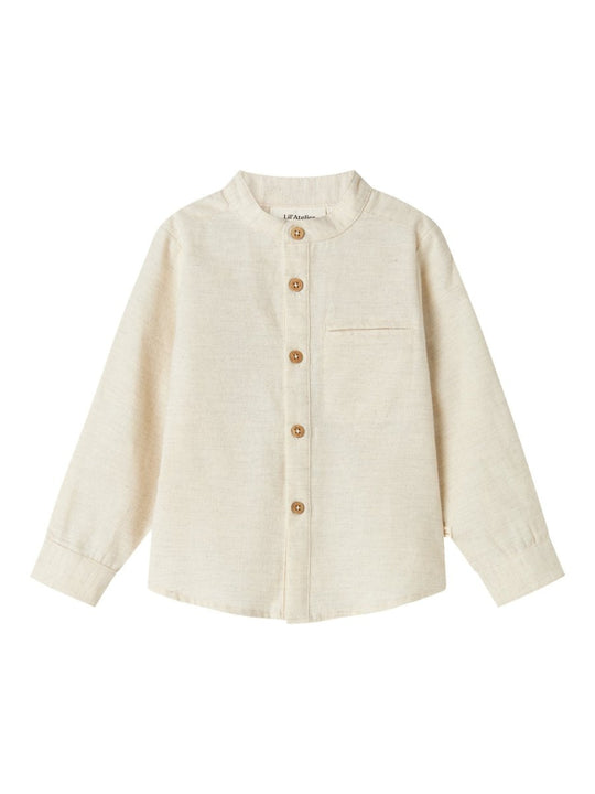 Lil' Atelier Mini OTTO LS SHIRT - Turtledove | Torgunns Barneklær AS