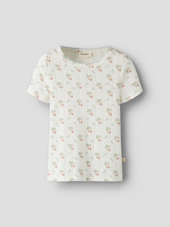 Lil Atelier Mini RACHELLO DAP SLIM topp - Coconut Milk | Strawberry | Torgunns Barneklær AS