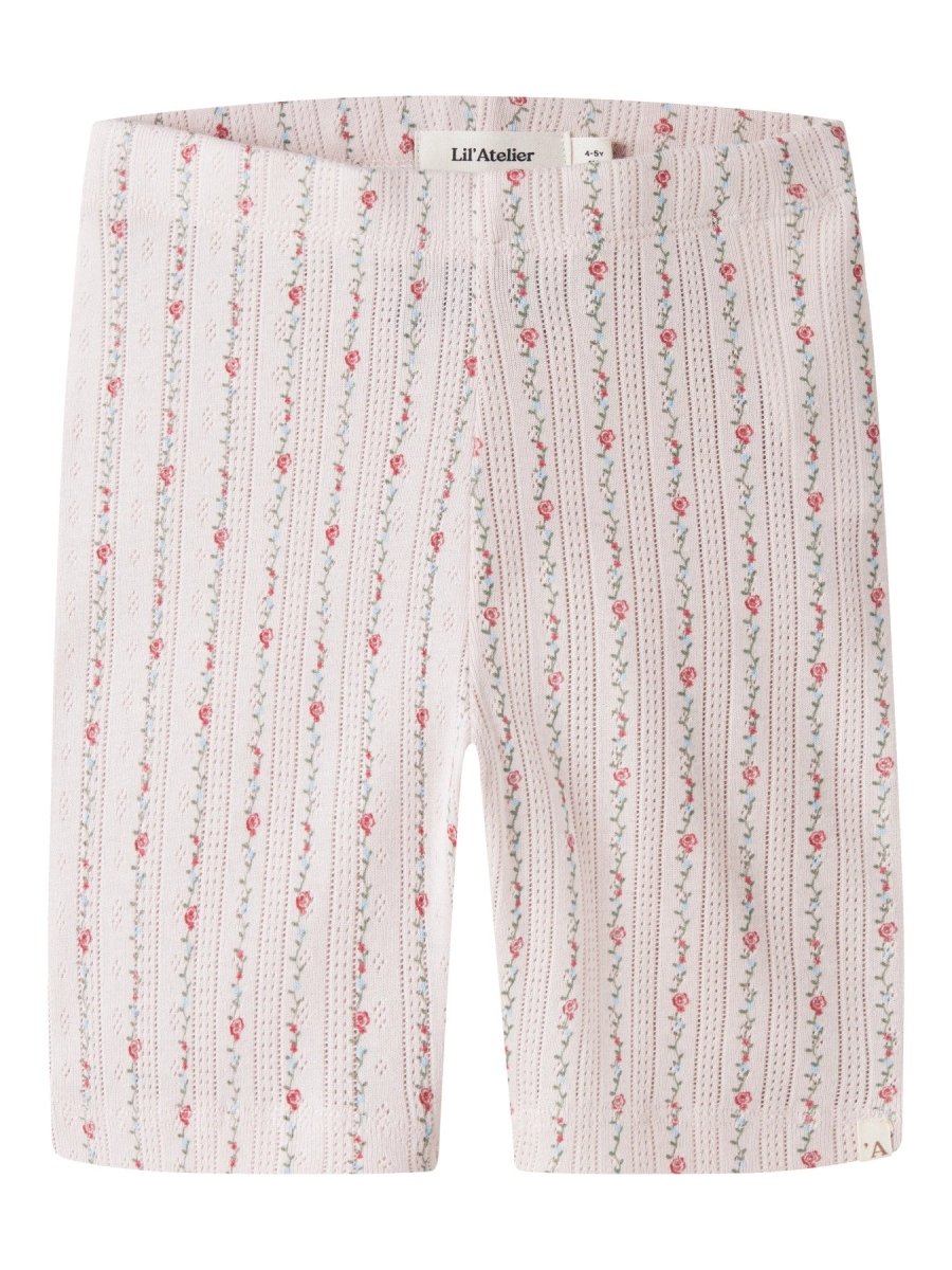 Lil Atelier Mini RACHELLO DUNA SLIM BIKER shorts - Morganite | Flower | Torgunns Barneklær AS
