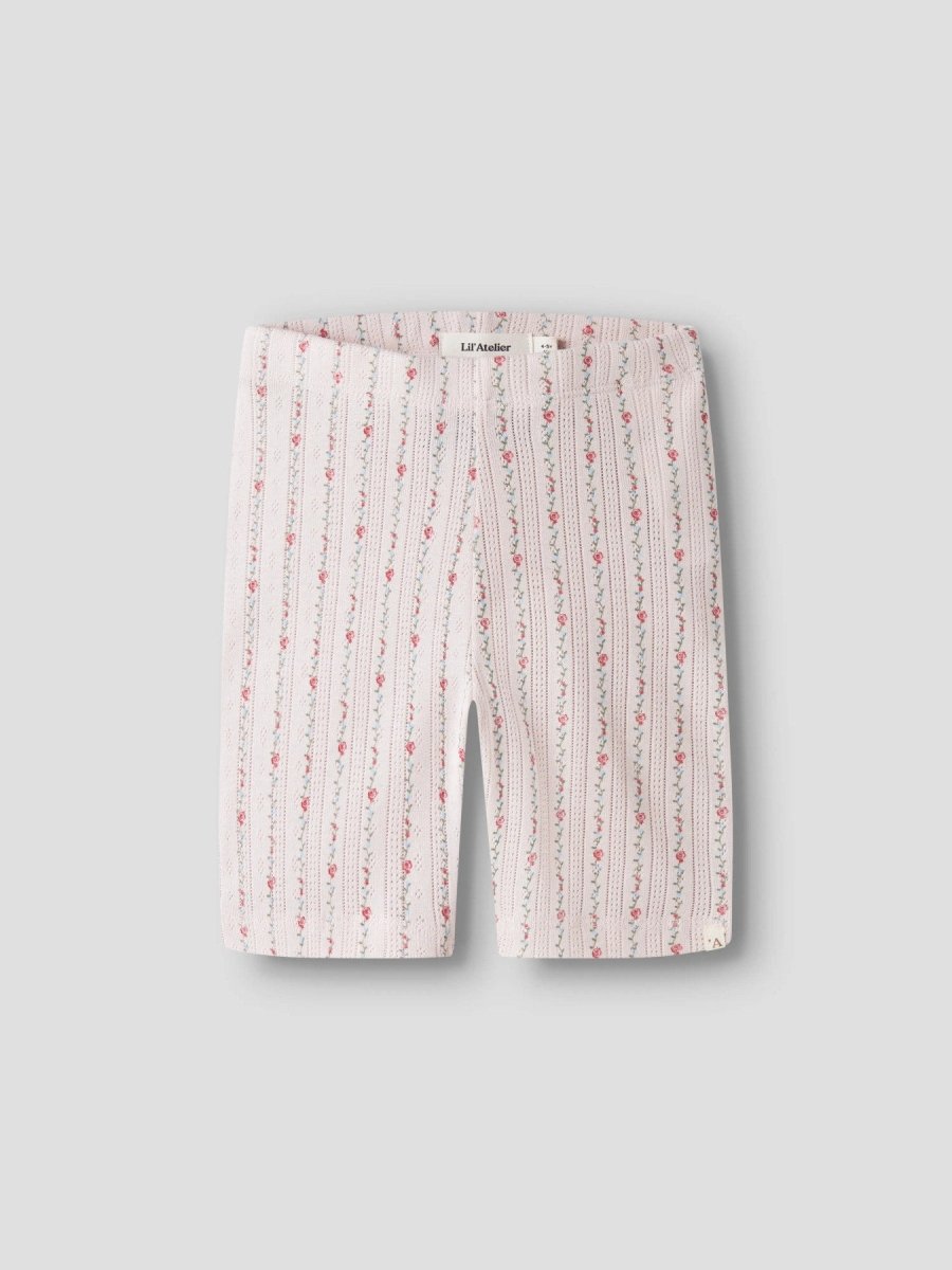 Lil Atelier Mini RACHELLO DUNA SLIM BIKER shorts - Morganite | Flower | Torgunns Barneklær AS