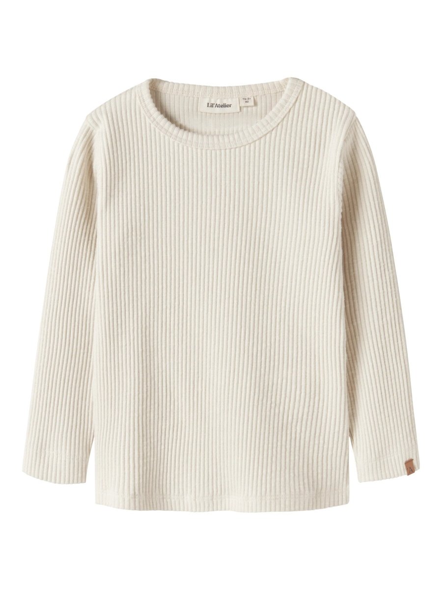 Lil' Atelier Mini RAJO MAK LS SLIM TOP - Turtledove | Torgunns Barneklær AS
