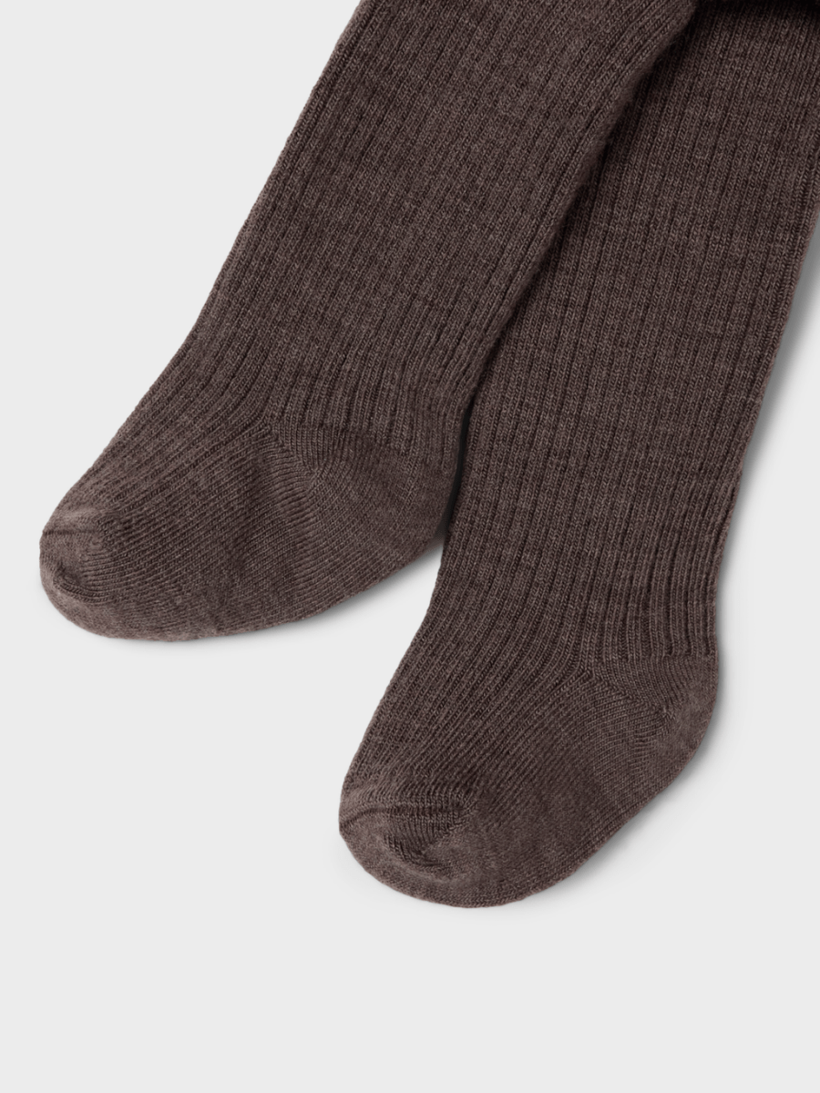 Lil' Atelier MINI RAKEL IBI PANTYHOSE WO/PO - Shitake | Torgunns Barneklær AS
