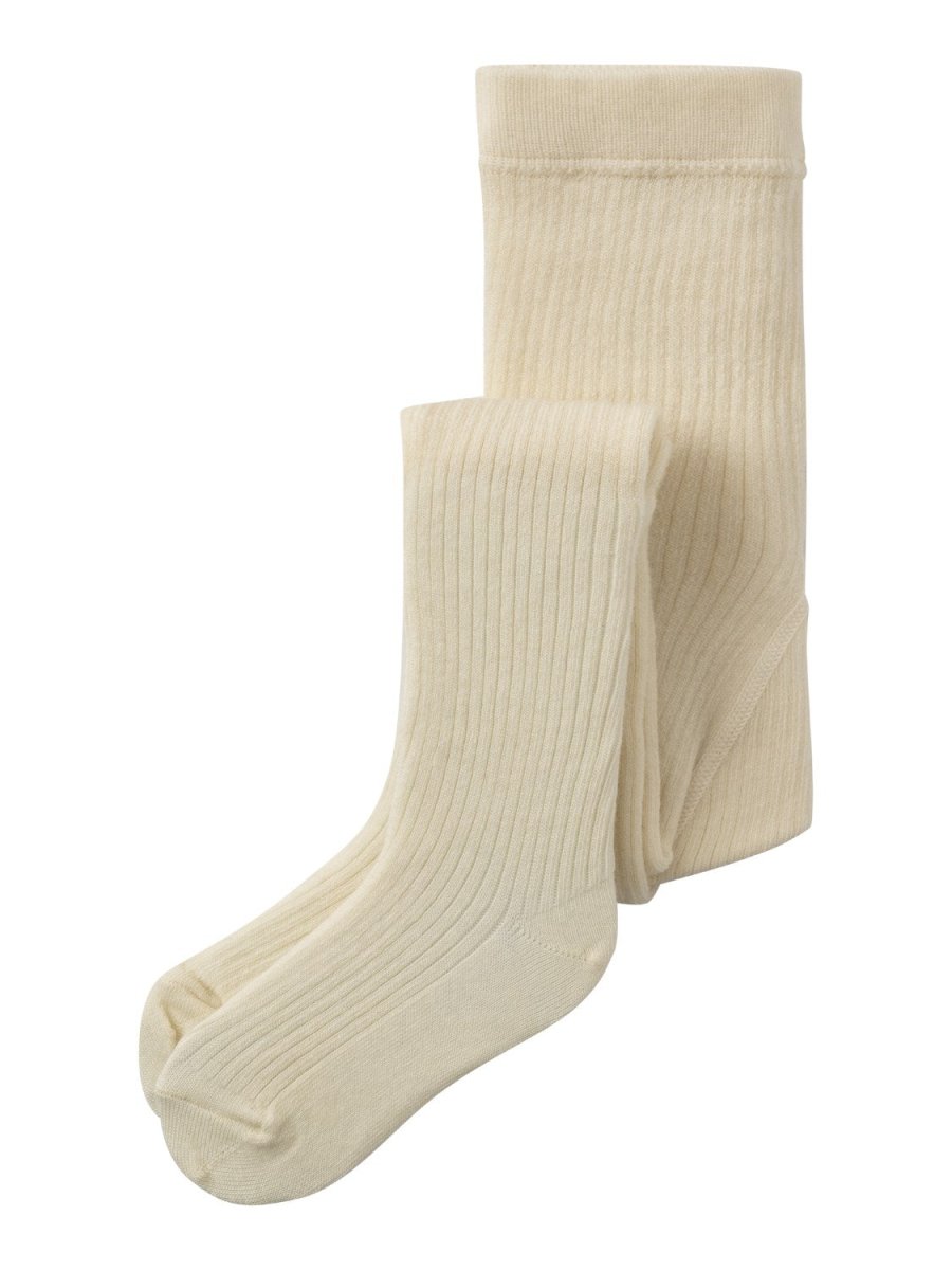 Lil' Atelier Mini RAKEL WOOL PANTYHOSE - Wood Ash | Torgunns Barneklær AS