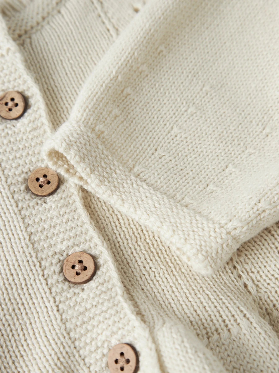 Lil' Atelier mini RAMLA strikkecardigan - Turtledove | Torgunns Barneklær AS