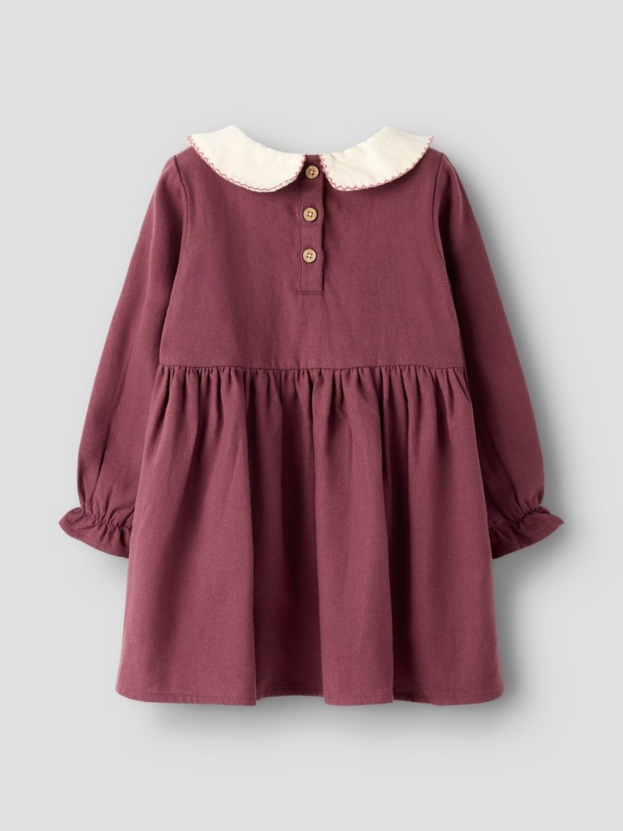 Lil' Atelier Mini REBEL LS DRESS SOLID - Catawba Grape | Torgunns Barneklær AS