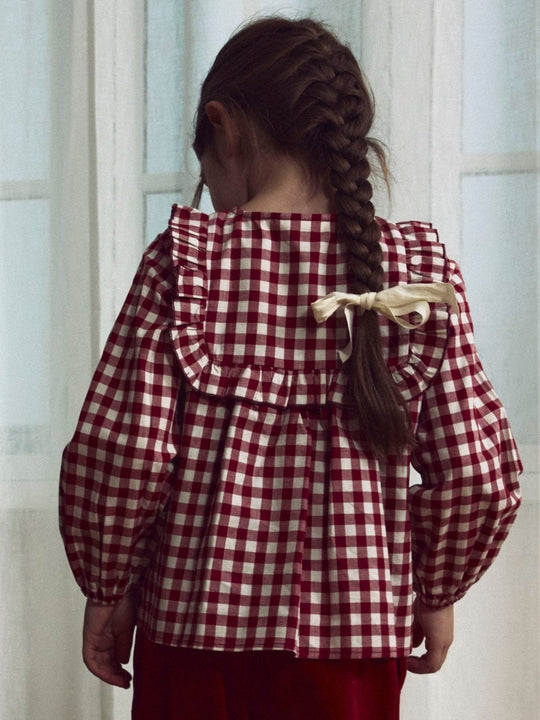 Lil' Atelier Mini RIO LS LOOSE SHIRT - Red Dahlia | Torgunns Barneklær AS