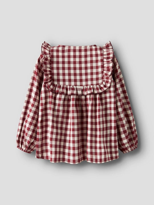 Lil' Atelier Mini RIO LS LOOSE SHIRT - Red Dahlia | Torgunns Barneklær AS