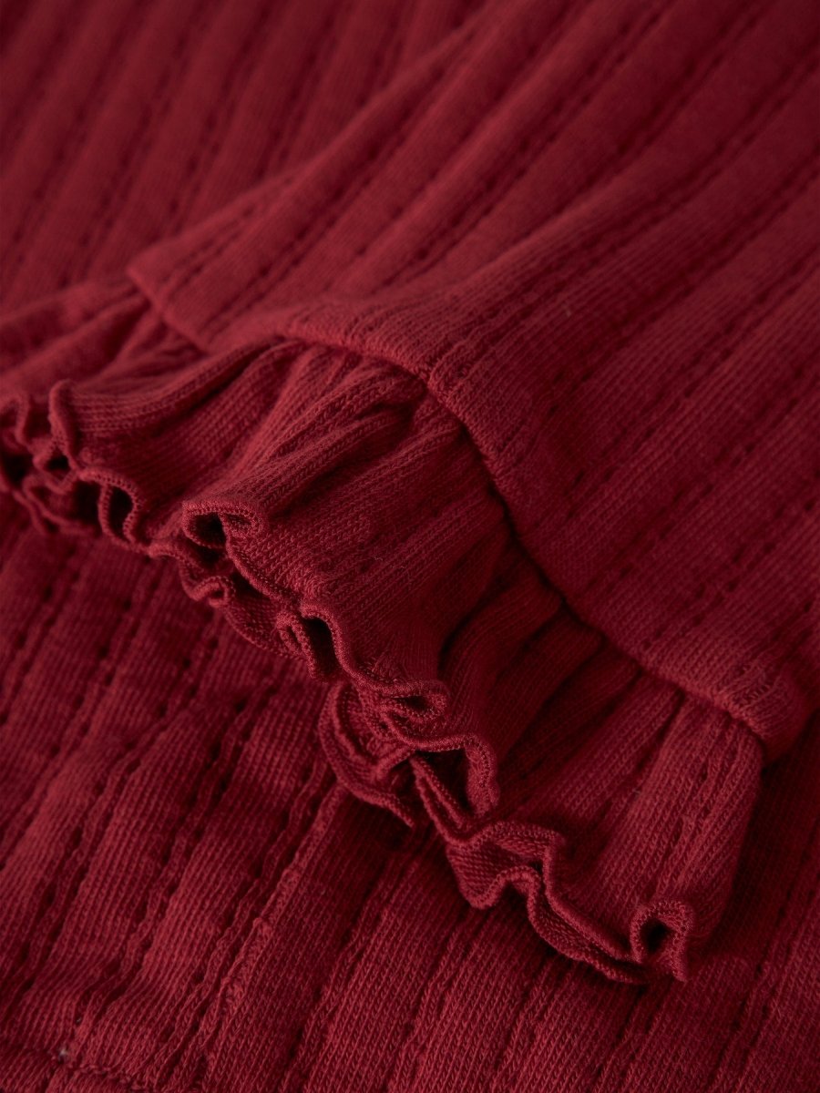 Lil' Atelier Mini RITA SIG BOOTCUT LEGGING - Red Dahlia | Torgunns Barneklær AS