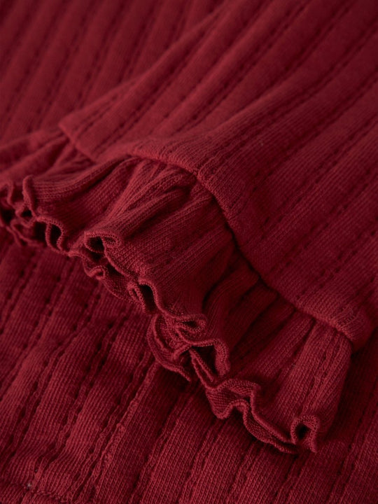Lil' Atelier Mini RITA SIG BOOTCUT LEGGING - Red Dahlia | Torgunns Barneklær AS