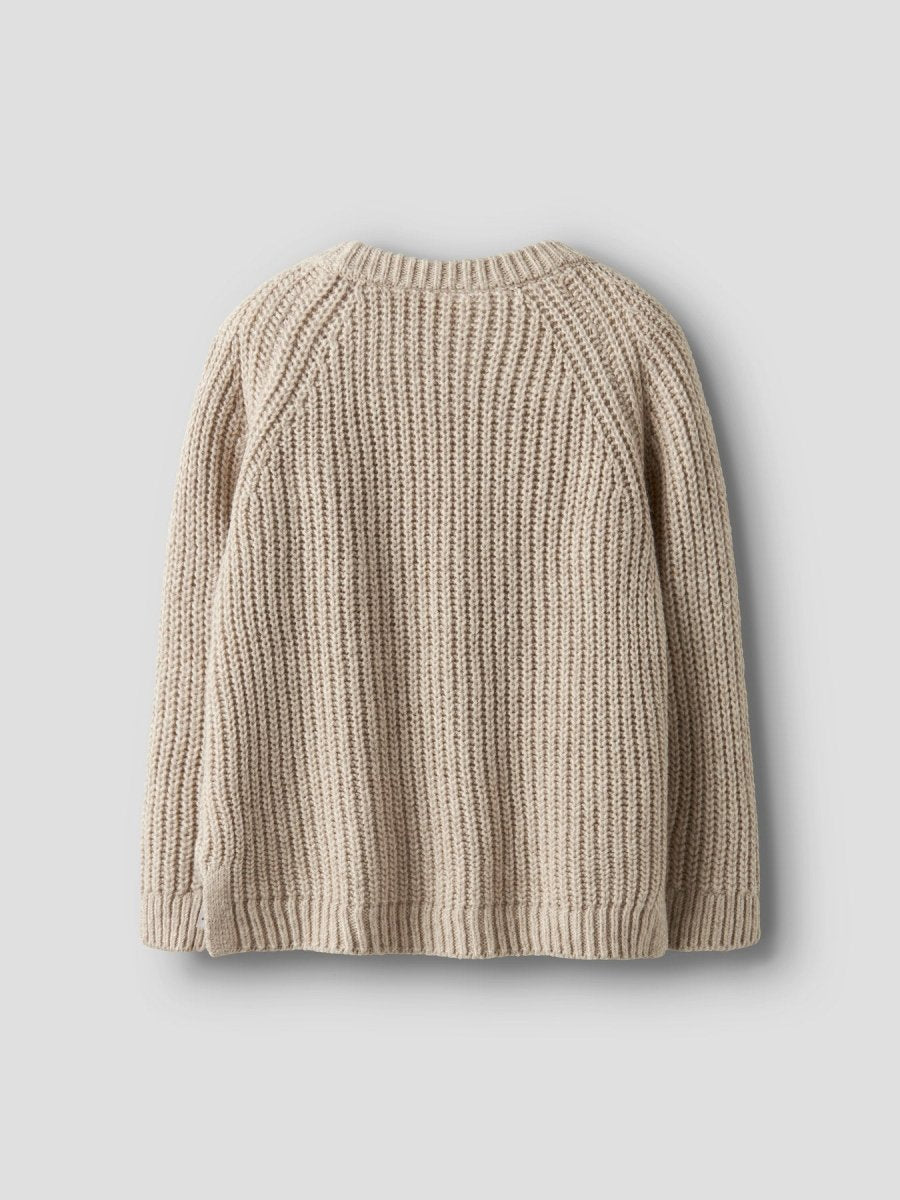 Lil' Atelier Mini RUMBA LS LOOSE KNIT - Oxford Tan | Torgunns Barneklær AS