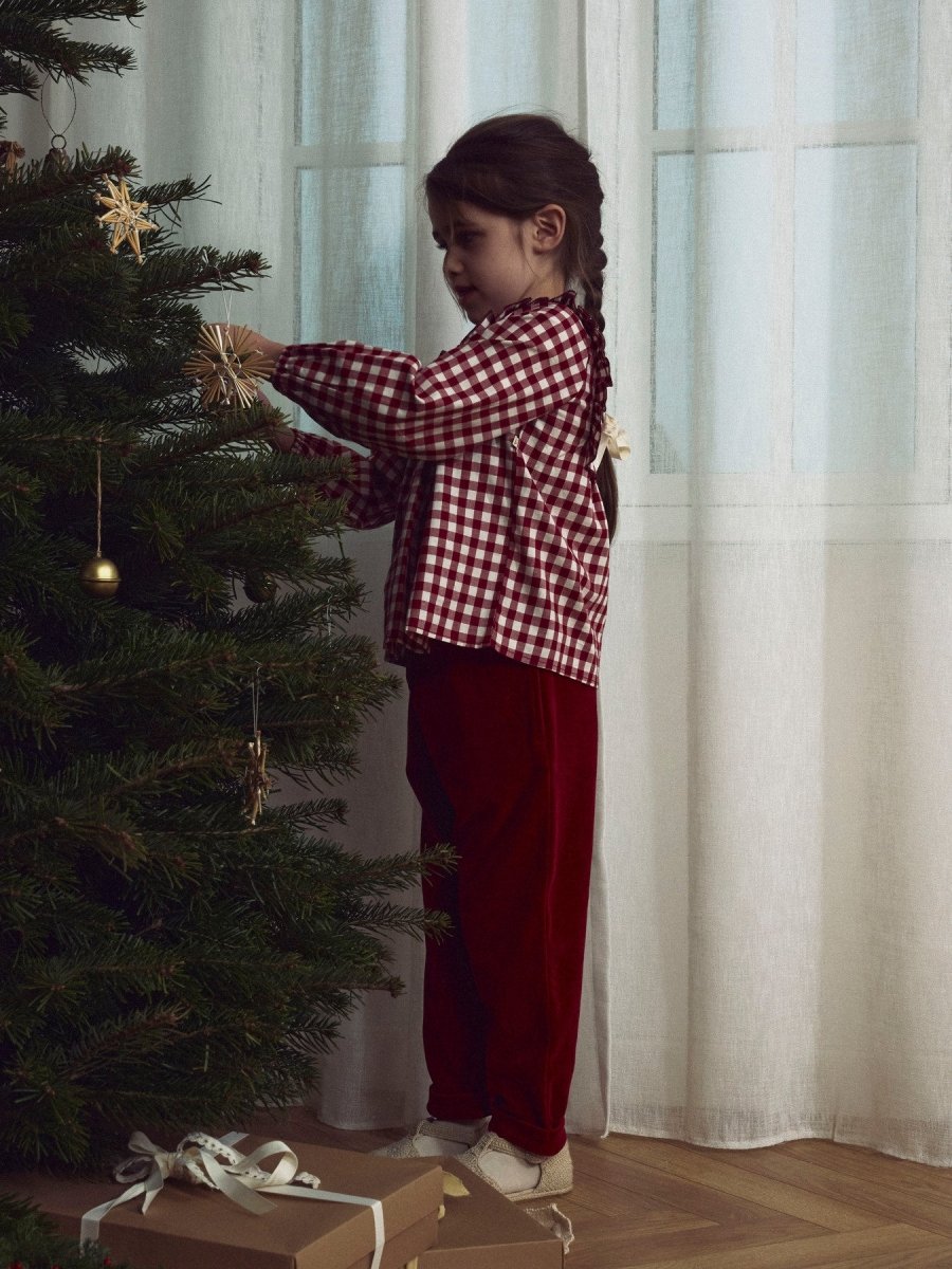 Lil' Atelier Mini SAGA SAG LOOSE PANT - Red Dahlia | Torgunns Barneklær AS