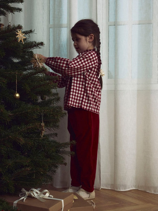 Lil' Atelier Mini SAGA SAG LOOSE PANT - Red Dahlia | Torgunns Barneklær AS