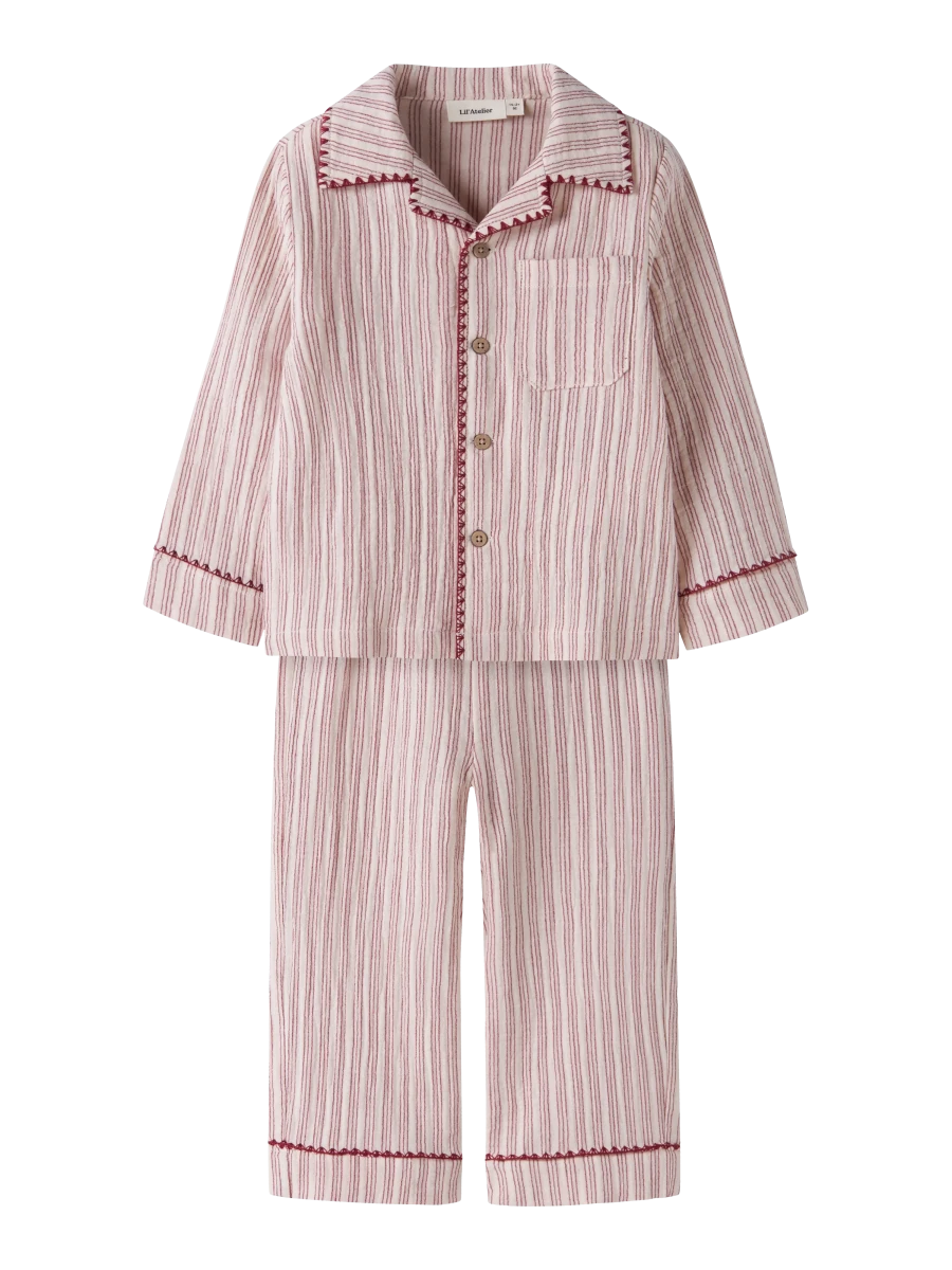 Lil' Atelier mini SAGE pysjsett - Turtledove | Biking Red | Torgunns Barneklær AS