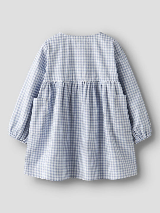 Lil' Atelier Mini TALLULA LS LOOSE DRESS - Zen Blue | Torgunns Barneklær AS