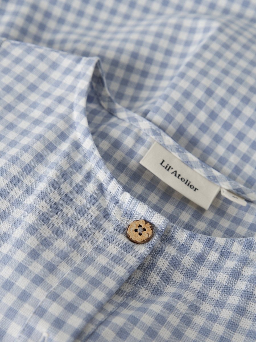 Lil' Atelier Mini TALLULA LS LOOSE DRESS - Zen Blue | Torgunns Barneklær AS