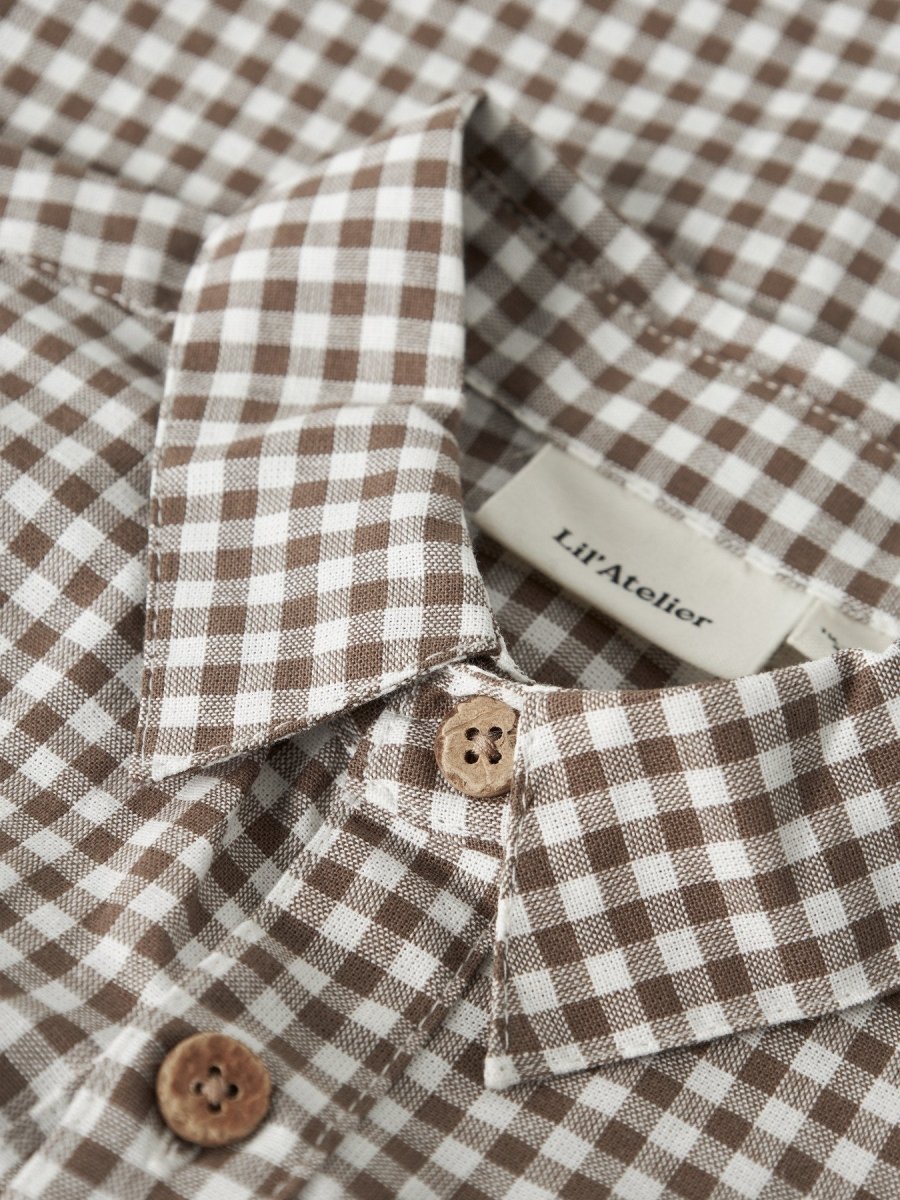 Lil' Atelier Mini TALLULA LS SHIRT - Shitake | Torgunns Barneklær AS